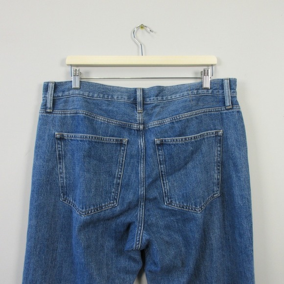 J. Crew '84 Kick Out Crop Jeans Womens 32 P Blue Denim Flare Re-84-IDG 676 - Picture 9 of 13